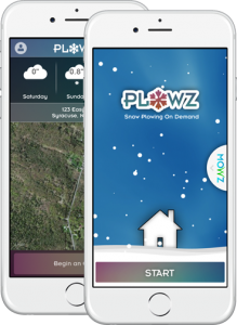 home page on Plowz and Mowz app