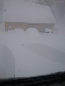 snowed in cottage