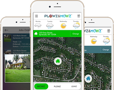 plowz and mowz app sections
