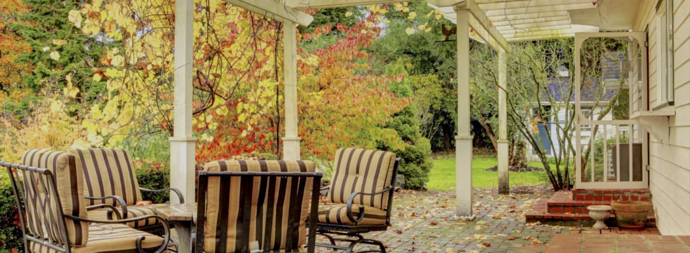 fall yard cleanup and leaf raking