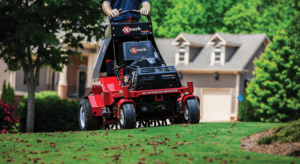 man mowing the grass