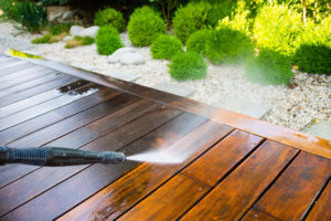 power washing deck patio