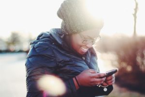 woman on phone