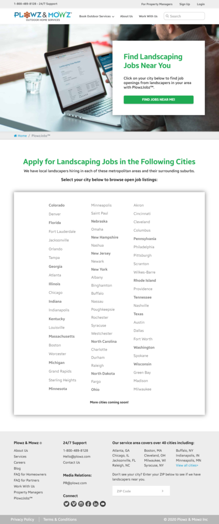 Apply to Landscaping jobs hiring near me.