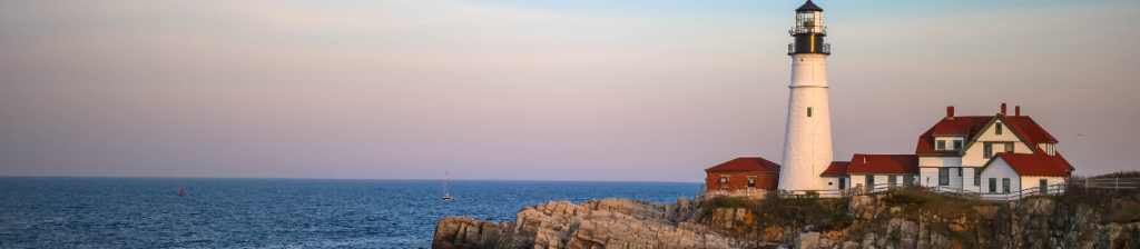 lighthouse on the coast of Maine
