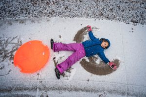 making snow angel